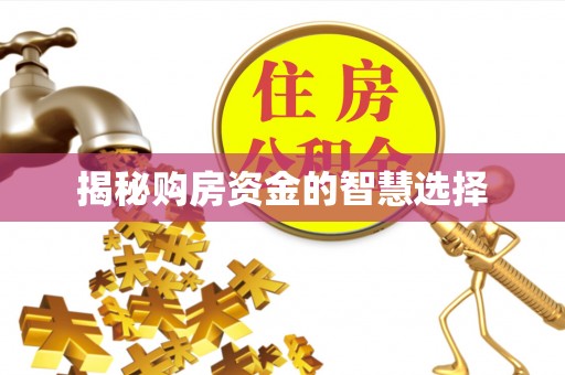 耀州揭秘购房资金的智慧选择